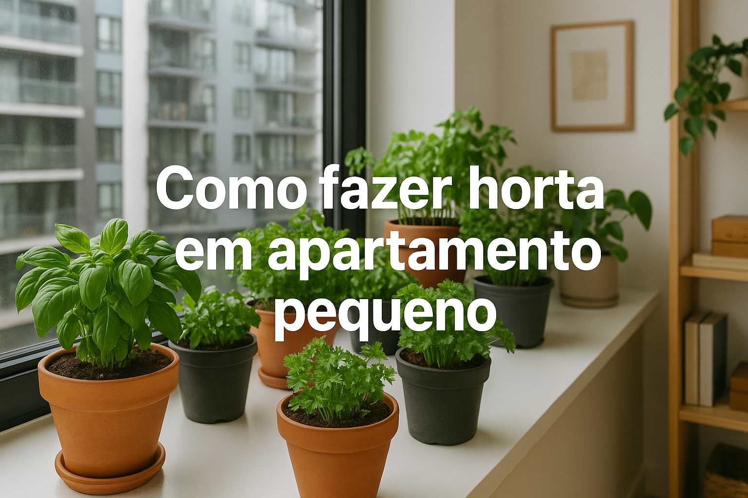como fazer horta em apartamento pequeno